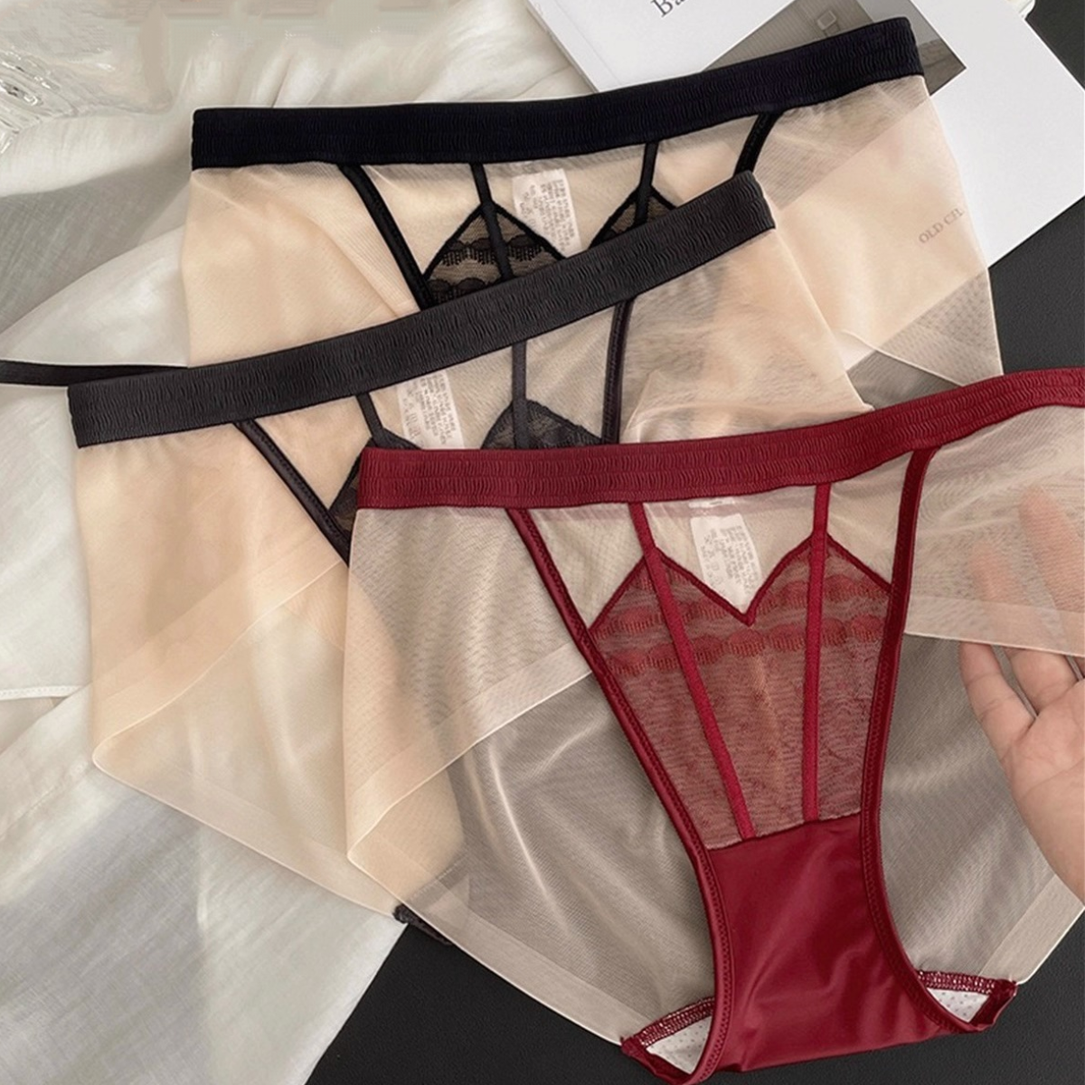 QS Seamless Lace Panties (3 Packs)