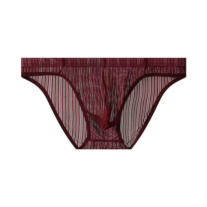 Transparent vertical striped briefs