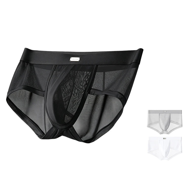 Double Side Sheer Mesh Minimal Low-Rise Briefs