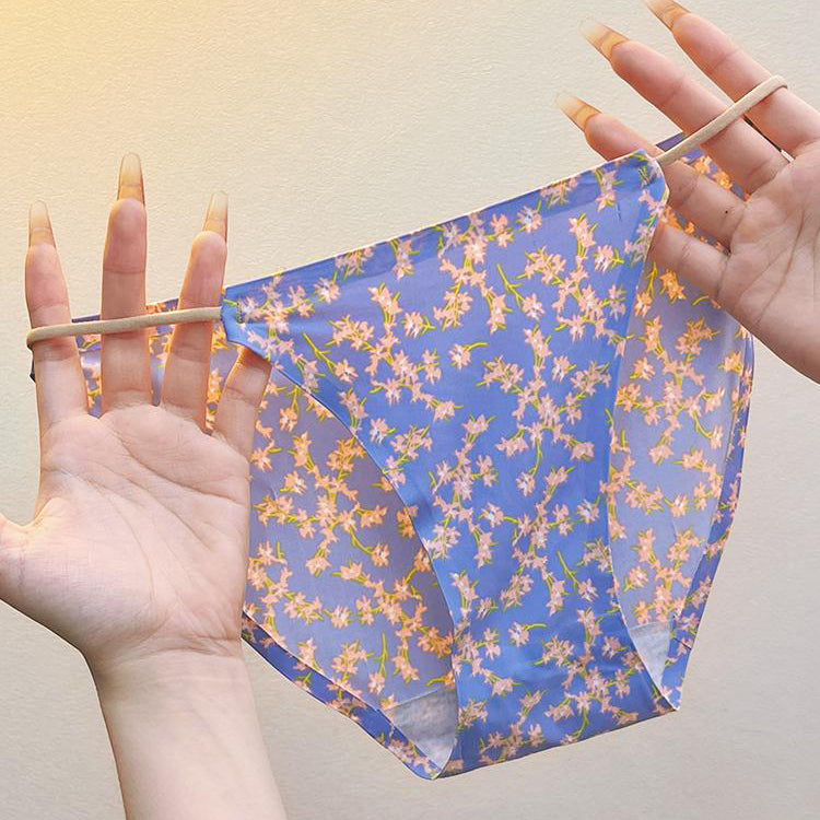 Thin String Waistband Ice-Silk Low-Rise Briefs