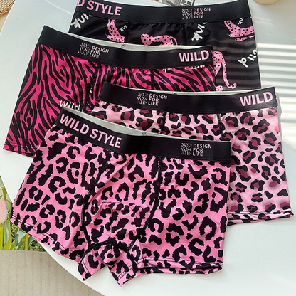QS Pink Leopard Print Comfort Boxer Briefs