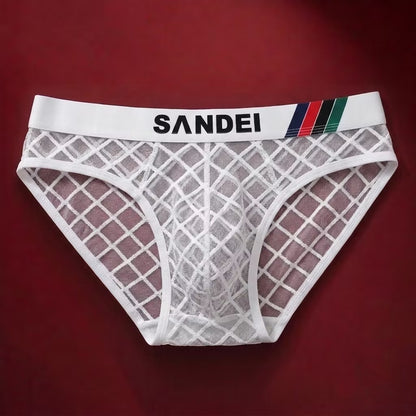 ZD【Limited Time Offer 】Grid Lace Wide Waistband Sporty Comfort Men's Underwear
