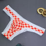 ZDPlaid Lace Trim Men Thong
