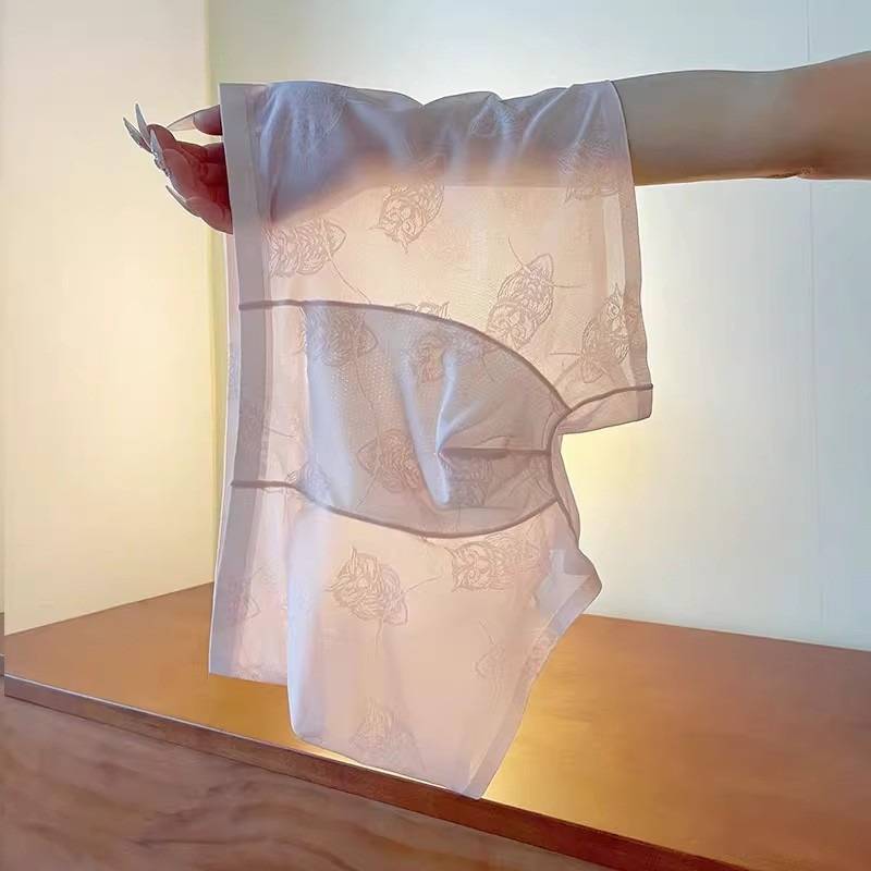 QS Sheer Mesh Sexy Lace Boxer Briefs