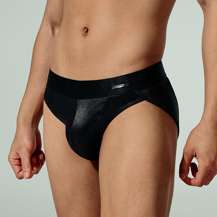 Glossy Ribbed Cotton Briefs