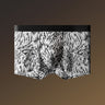 Wild Animal Texture Solid Waist Mesh Boxer Briefs