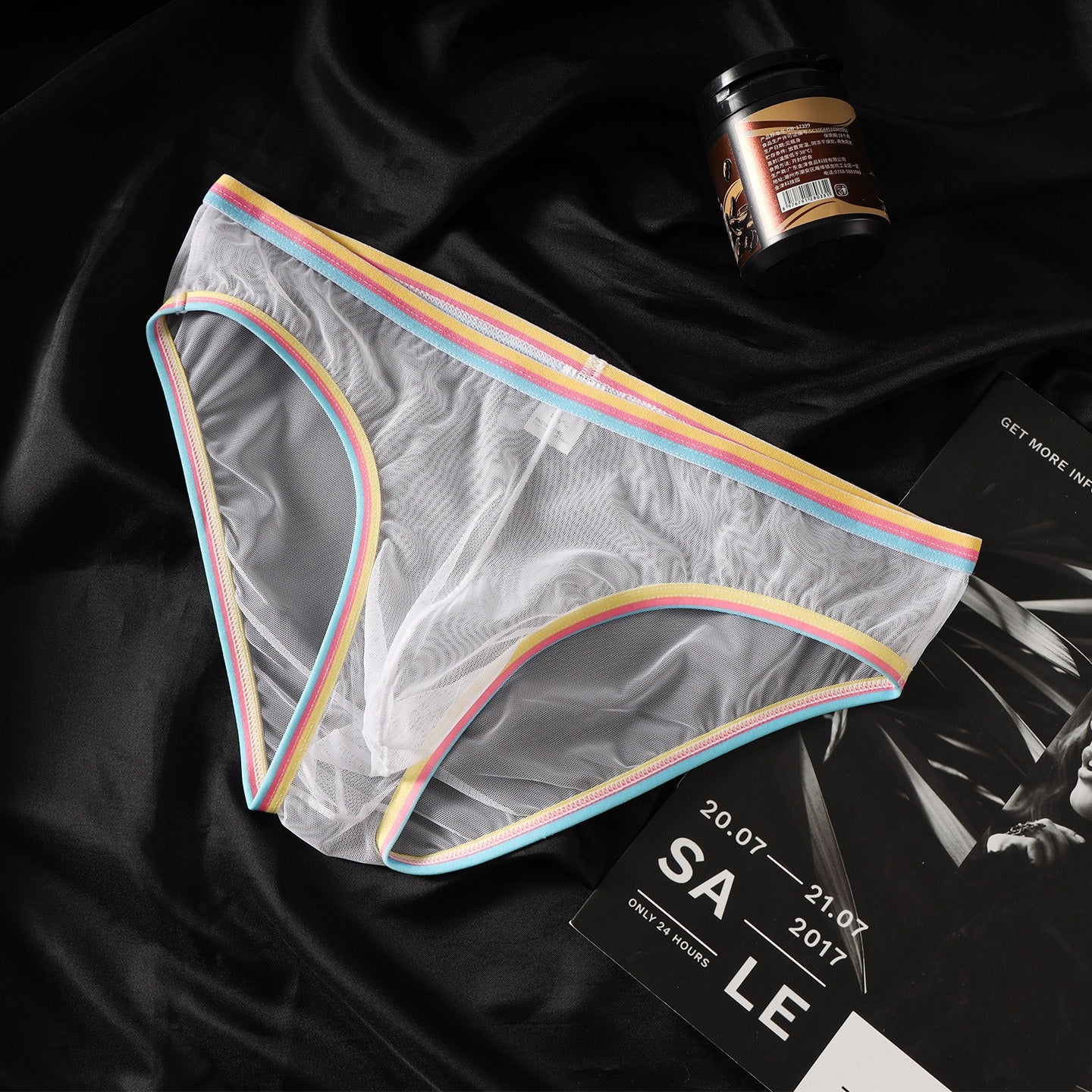 QS Rainbow Edge See-through Sexy Briefs