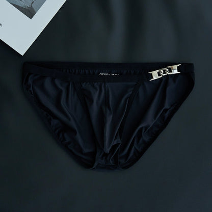 QS Metal Chain High-slit Breathable Briefs