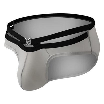 Dual Waistband Buckle Low-Rise Briefs
