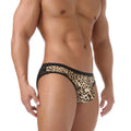 Lace leopard print briefs