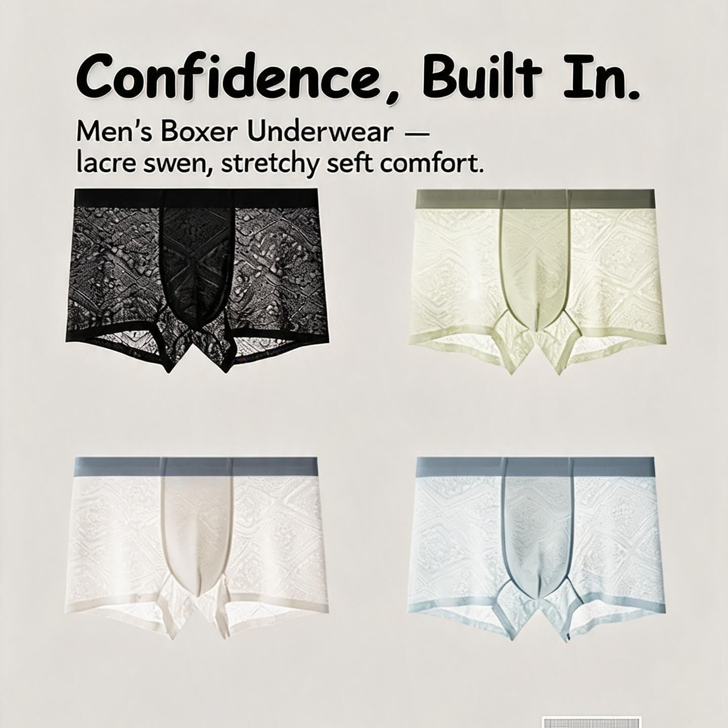 ZDIce Silk Lace Boxer Briefs