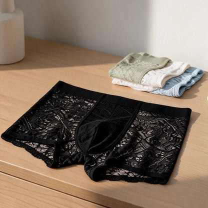 ZDIce Silk Lace Boxer Briefs