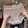 Chiffon Lace Trim Mid-Rise Breathable Briefs