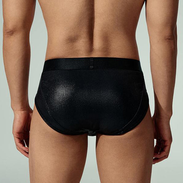 Glossy Ribbed Cotton Briefs