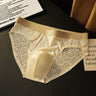 QS Lace Leopard Jacquard Sexy Satin Briefs