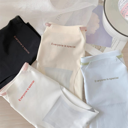 Slogan Print Seamless Low-Rise Briefs