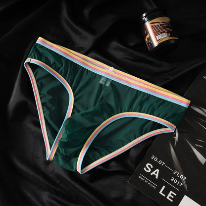 QS Rainbow Edge See-through Sexy Briefs