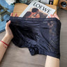 QS Semi-transparent Sexy Lace Boxer Briefs