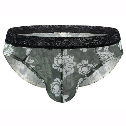 QS Sexy Printed Mesh Breathable Briefs