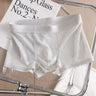 QS Sexy Rose Print Mesh Breathable Boxer Briefs
