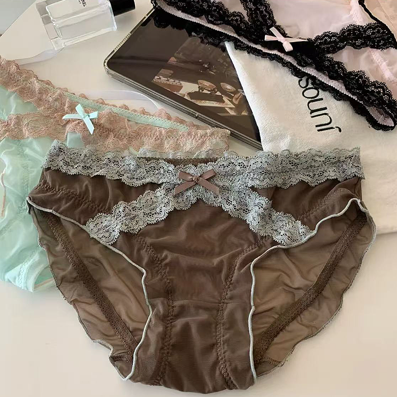 SZ Women Sheer Lace Briefs