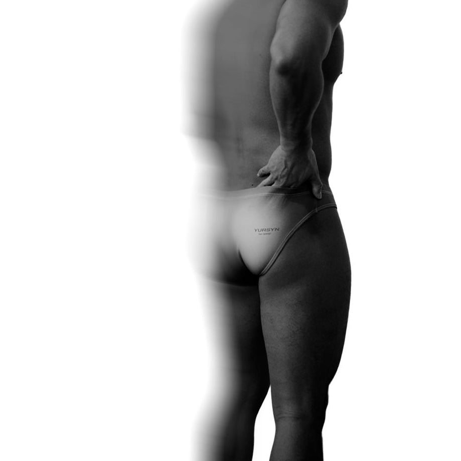 High-gloss butt-enhancing briefs