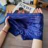 QS Semi-transparent Sexy Lace Boxer Briefs