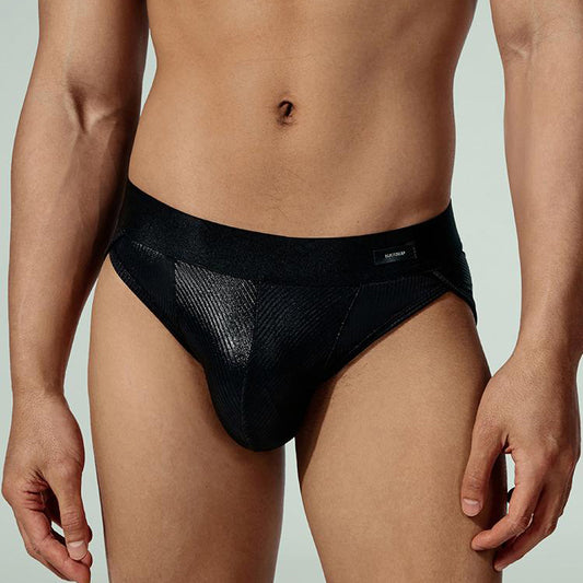 Glossy Ribbed Cotton Briefs