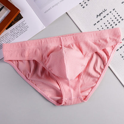 QS Ribbed Breathable Sexy Elastic Briefs