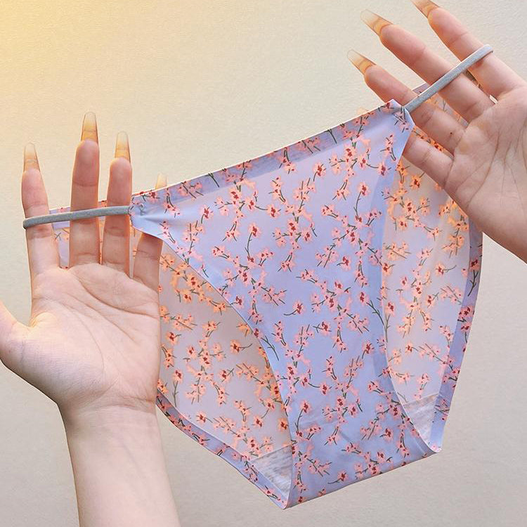 Thin String Waistband Ice-Silk Low-Rise Briefs