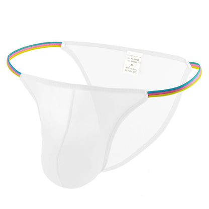 Multicolor Thin Ribbon Waist Ultra Sheer Low Rise Men's Briefs
