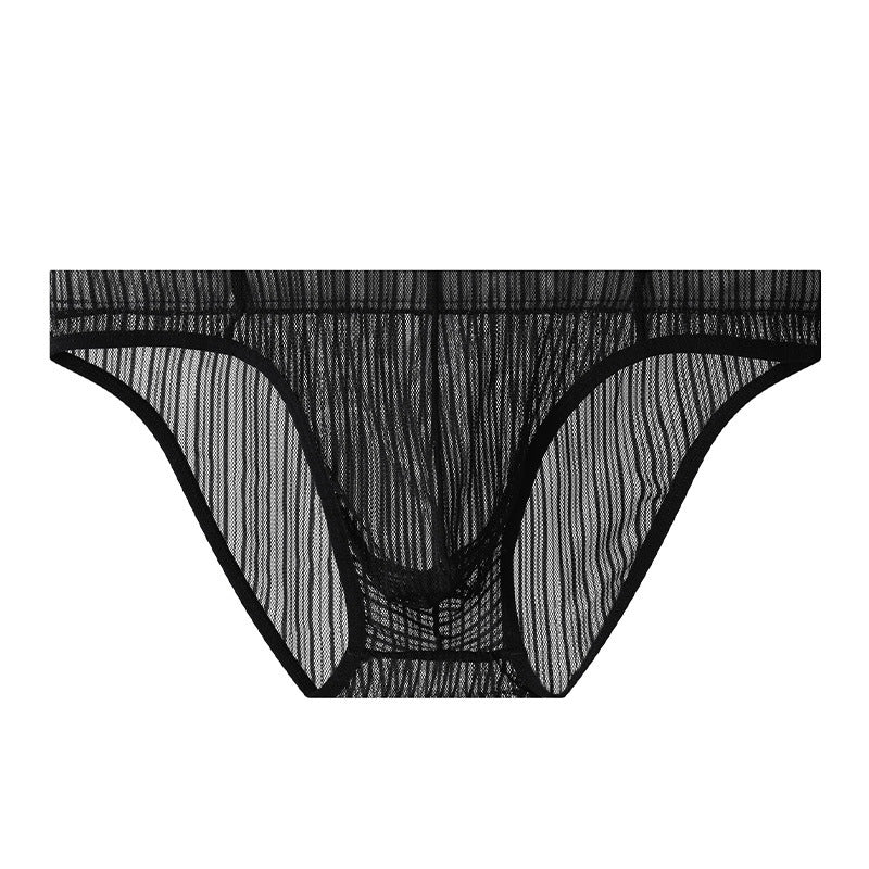 Transparent vertical striped briefs