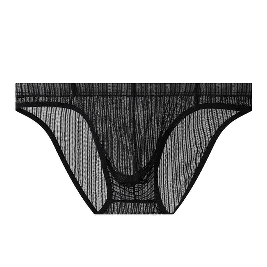 Transparent vertical striped briefs