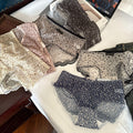 Chiffon Lace Trim Mid-Rise Breathable Briefs