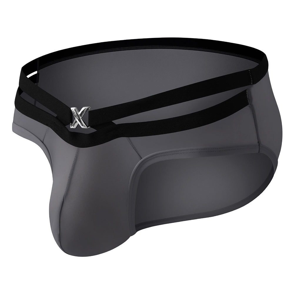 Dual Waistband Buckle Low-Rise Briefs