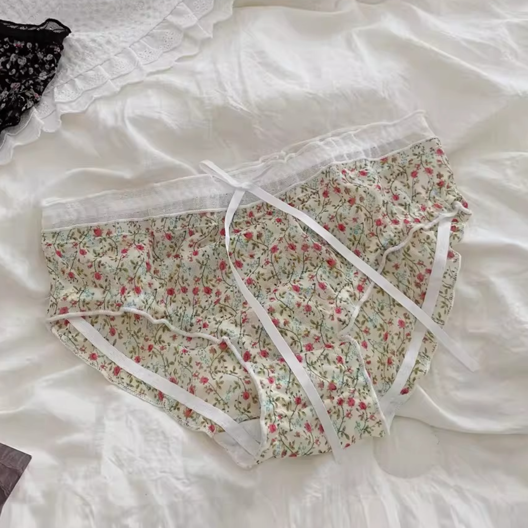 QS Sweet Chiffon Bow Briefs (4 Packs)