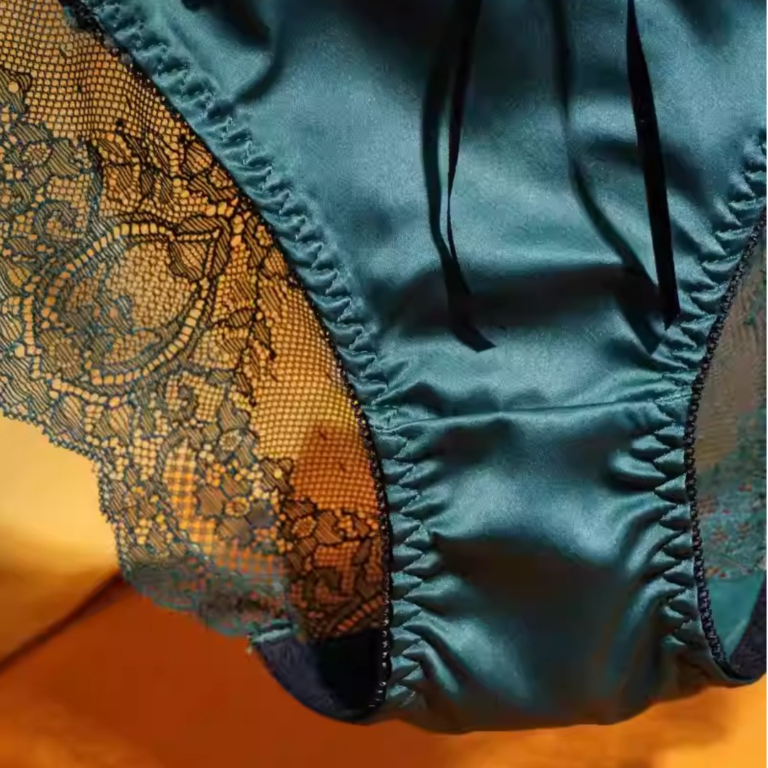 QS Luxury Satin Sexy Lace Panties