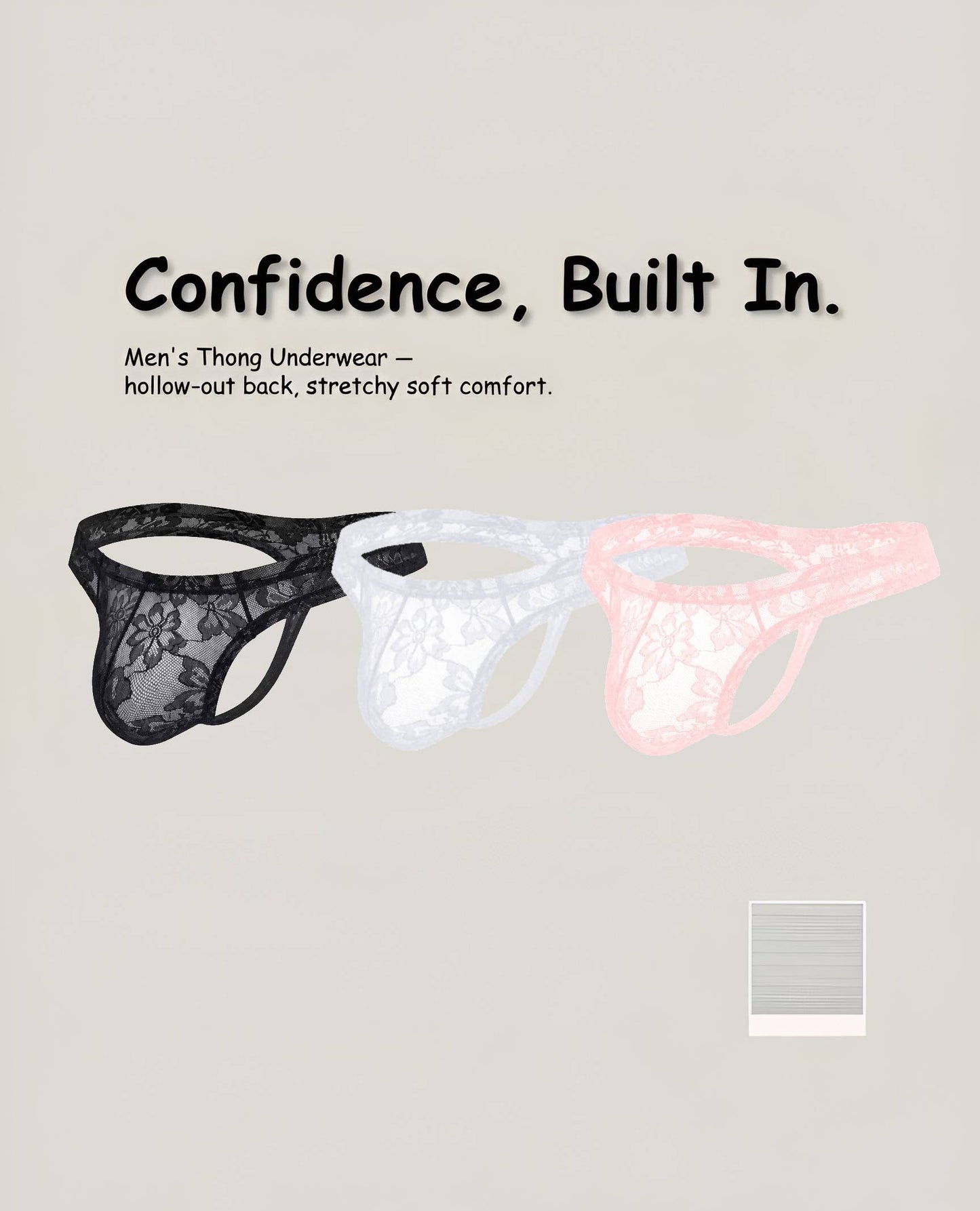 QS Lace See-through Sexy Briefs