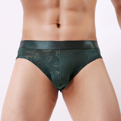 QS Sexy Lip Jacquard Breathable Briefs