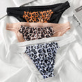 Leopard print transparent butt-covering briefs