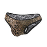 Lace leopard print briefs