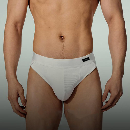 Glossy Ribbed Cotton Briefs