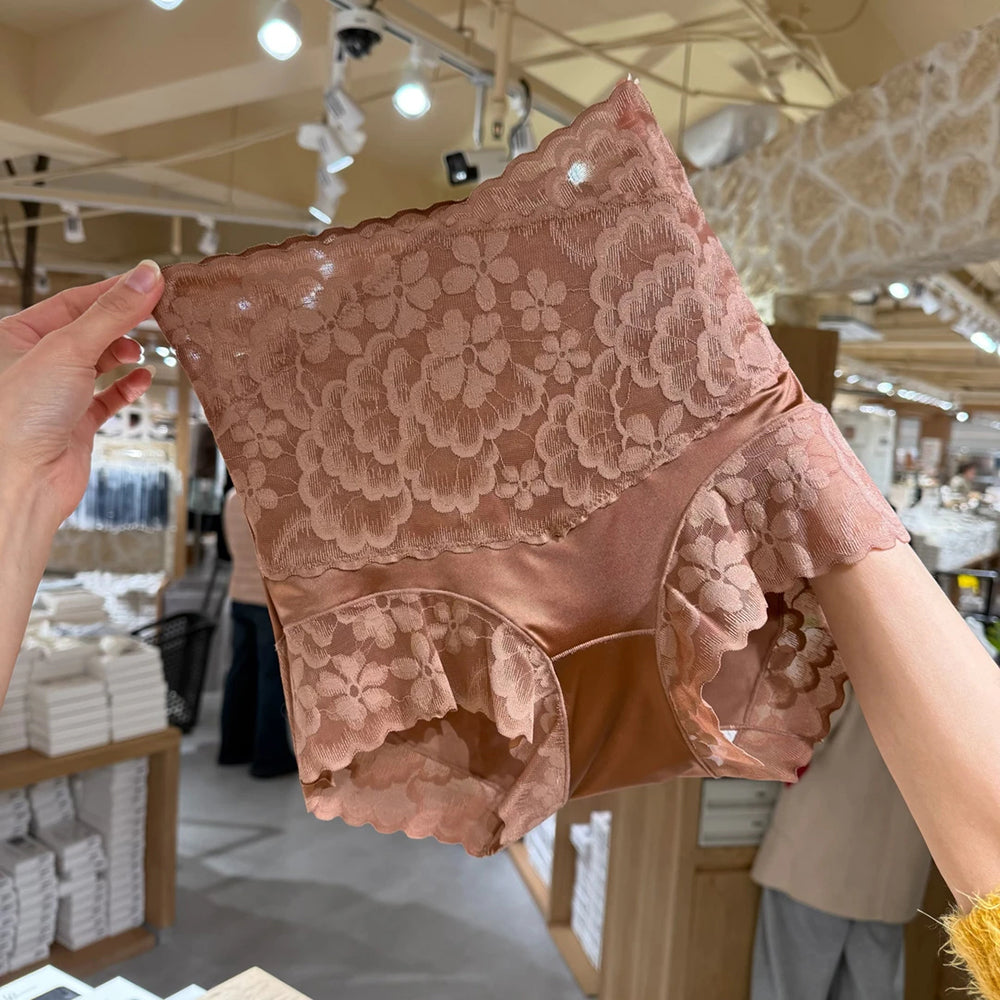High-Waist Lace Jacquard Shaping Boyshorts