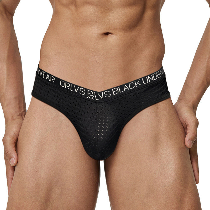 Letter Cross Belt Sexy Breathable Briefs
