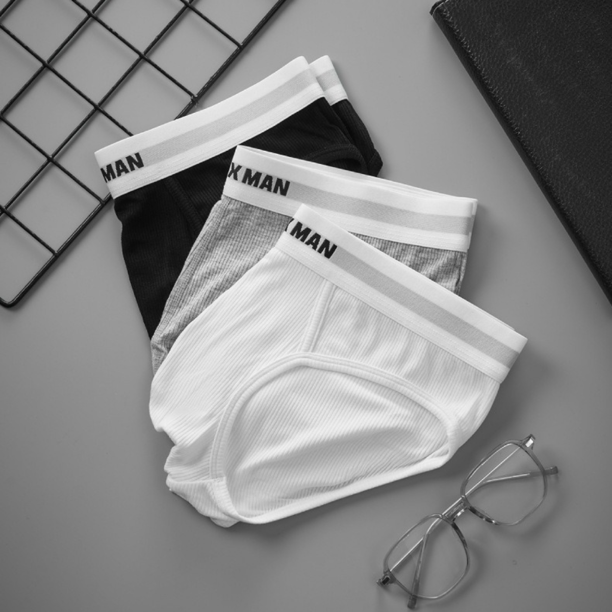QS Ribbed Large Pouch Sports Breathable Briefs