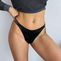 QS Sparkling Rhinestone Satin Thong