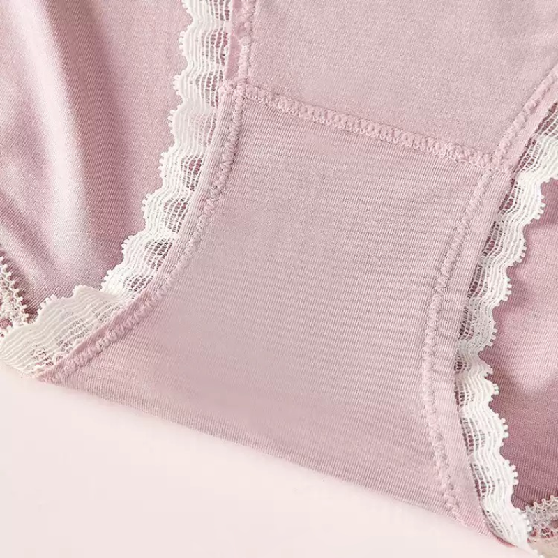 QS High-slit Lace Trim Panties (4 Packs)