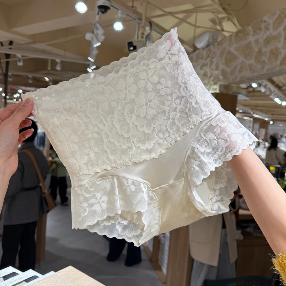 High-Waist Lace Jacquard Shaping Boyshorts