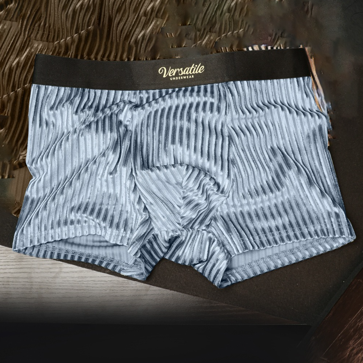 QS Glossy Striped Breathable Boxer Briefs