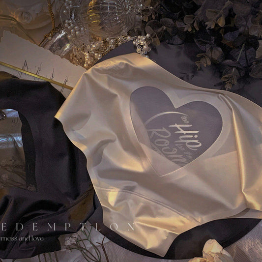 ZD Cut-Out Heart Ice Silk Briefs